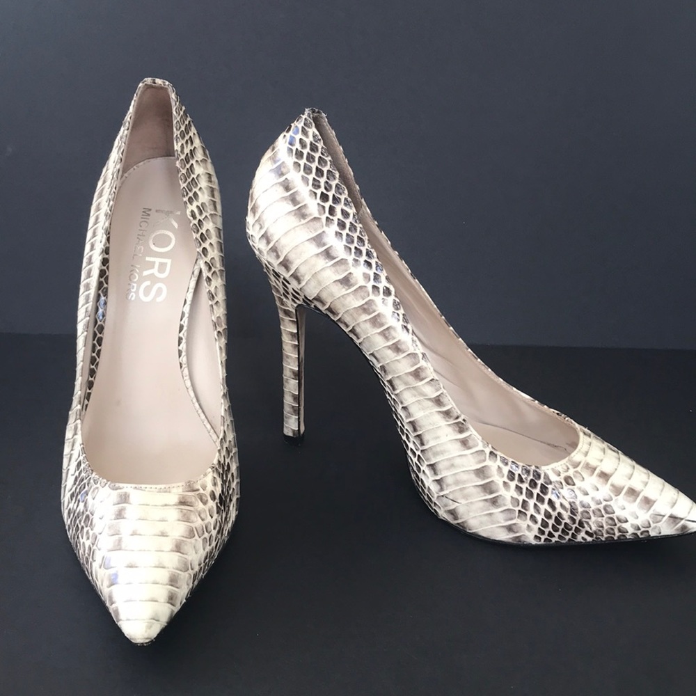 Michael Kors faux snake skin heels